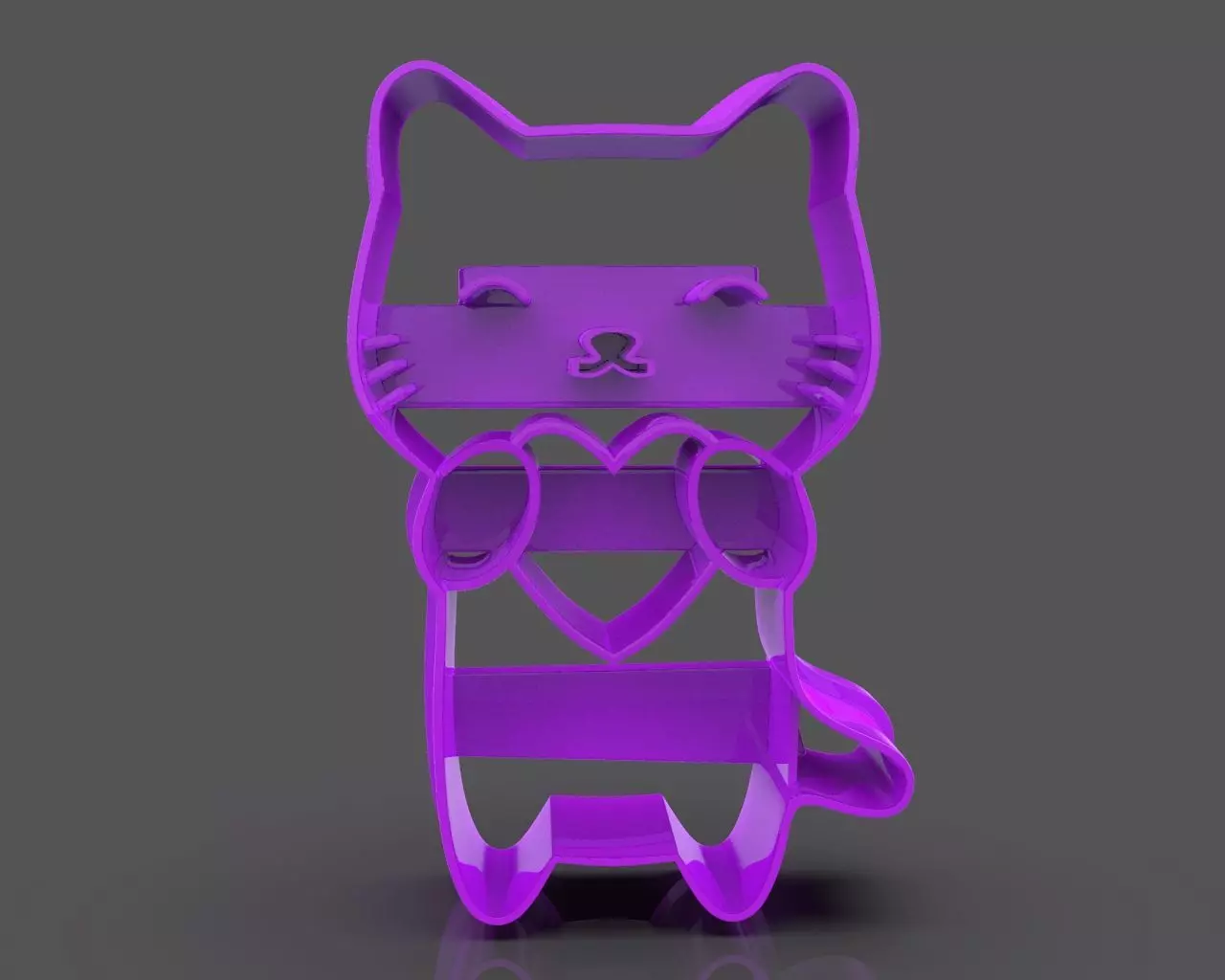 Lovely Cat Cookie Cutter 3D print model_0