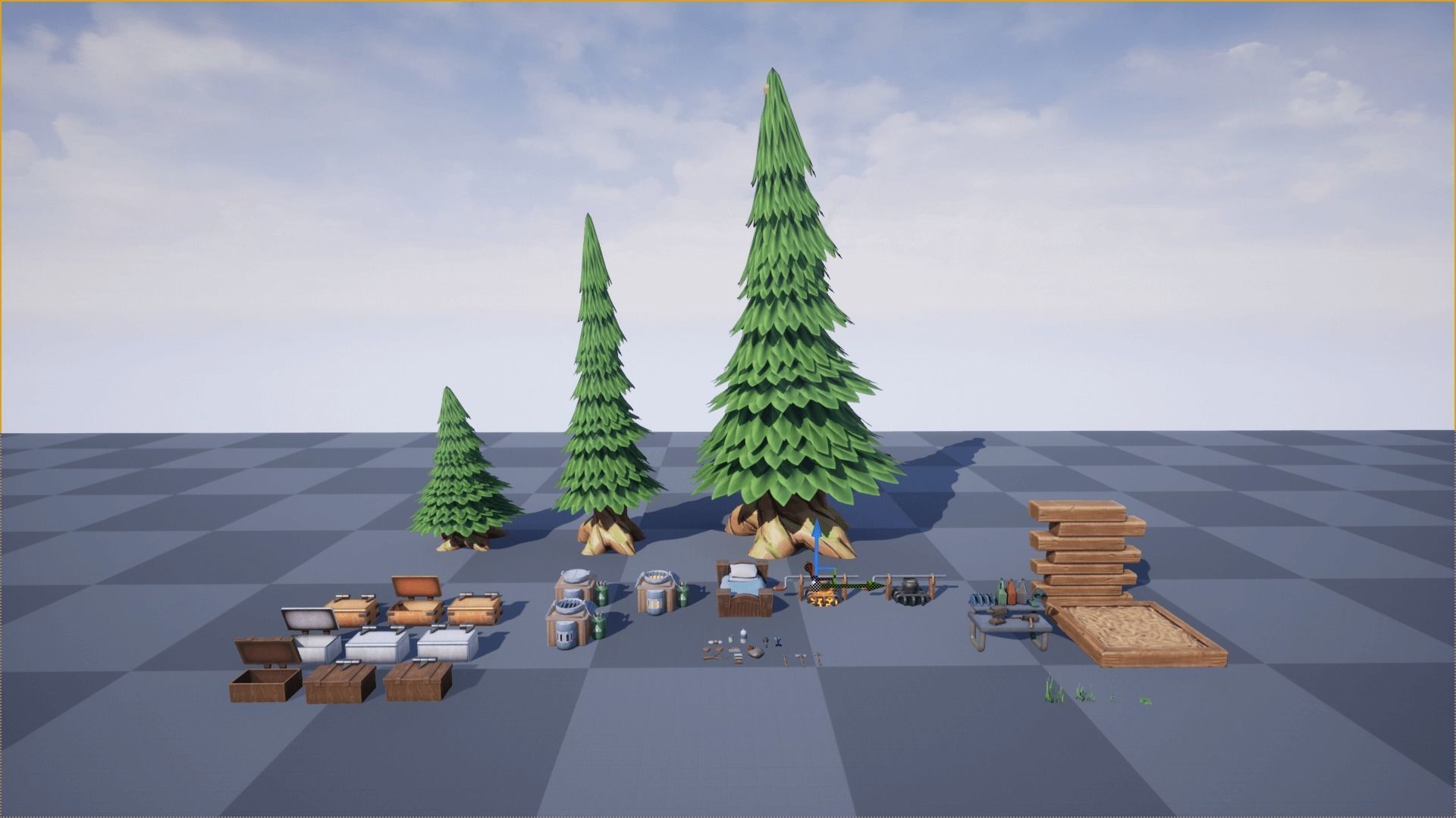 Stylized Survival Asset Pack Low-poly 3D model_4