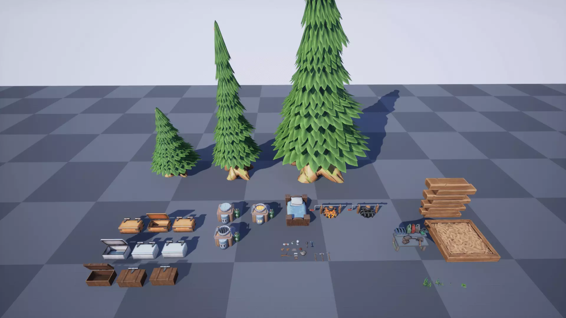 Stylized Survival Asset Pack Low-poly 3D model_0