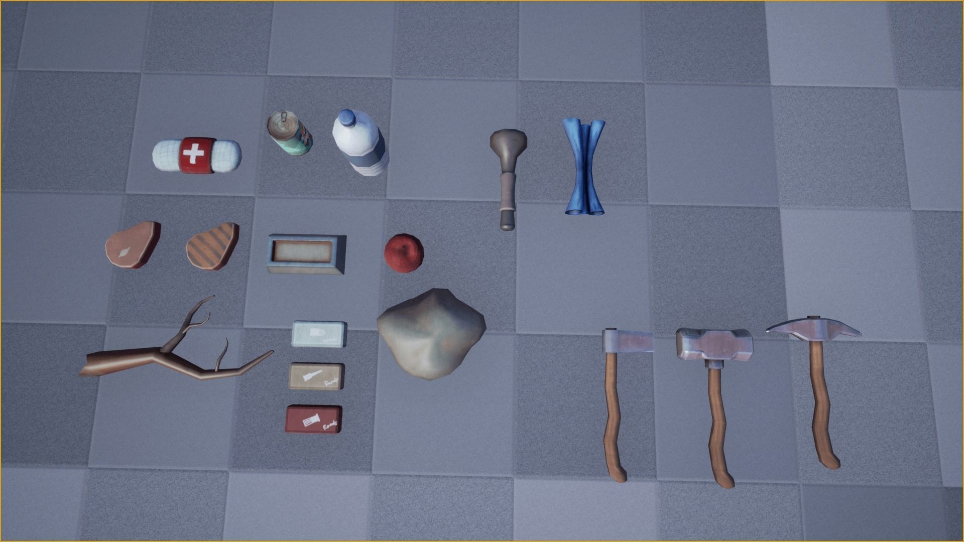Stylized Survival Asset Pack Low-poly 3D model_2