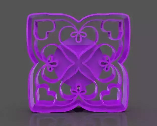 Romantic Hearts Cookie Cutter 3D print model