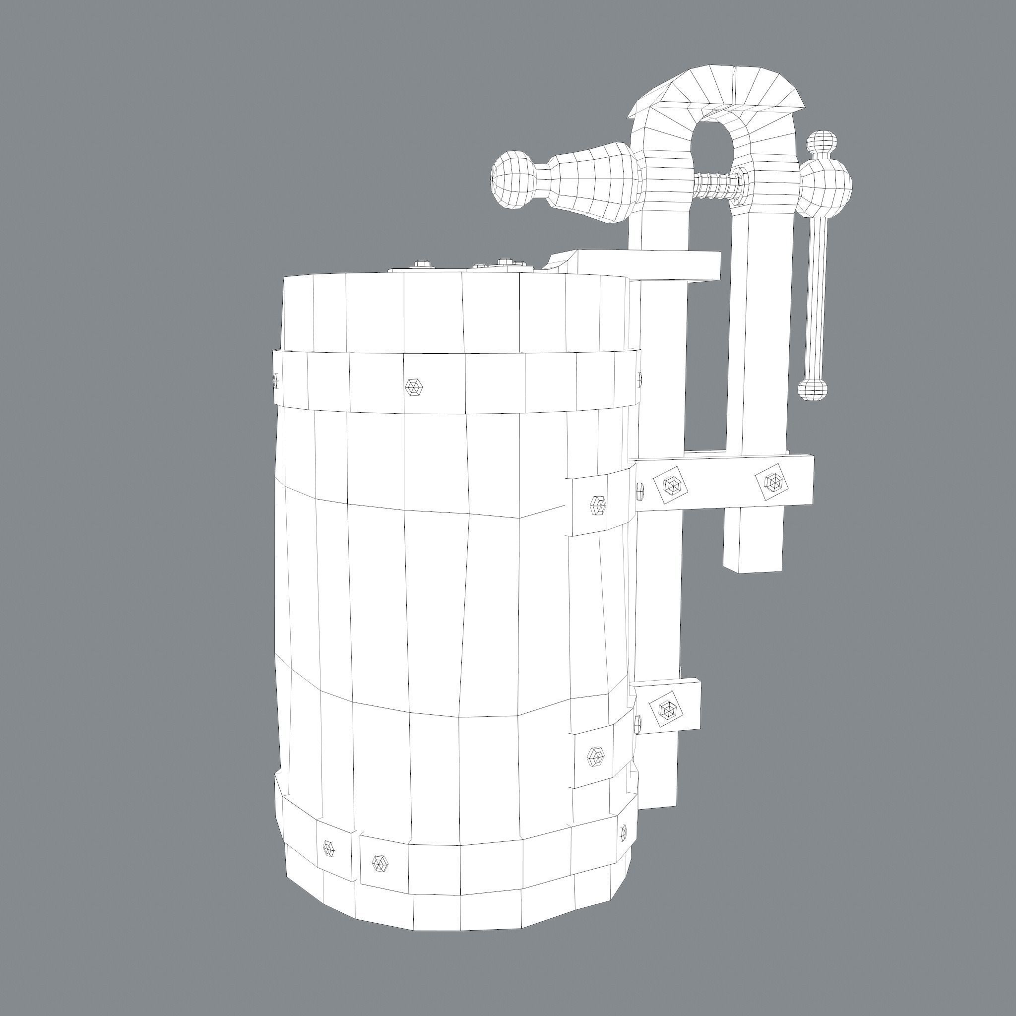 Medieval Blacksmith Vise  Free low-poly 3D model_25