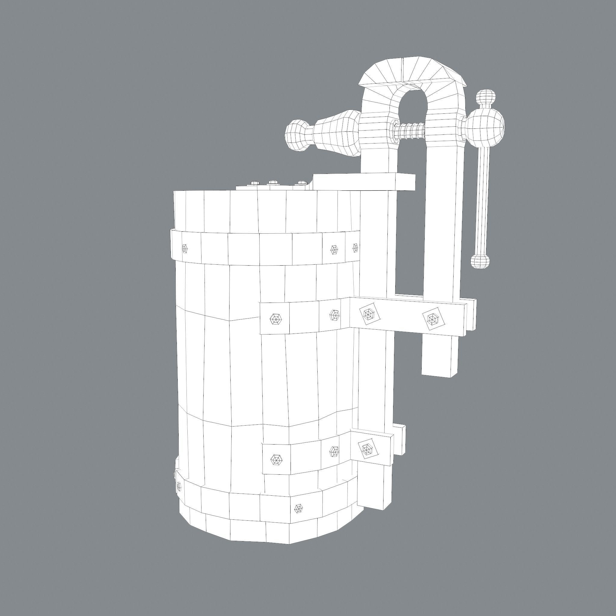 Medieval Blacksmith Vise  Free low-poly 3D model_24