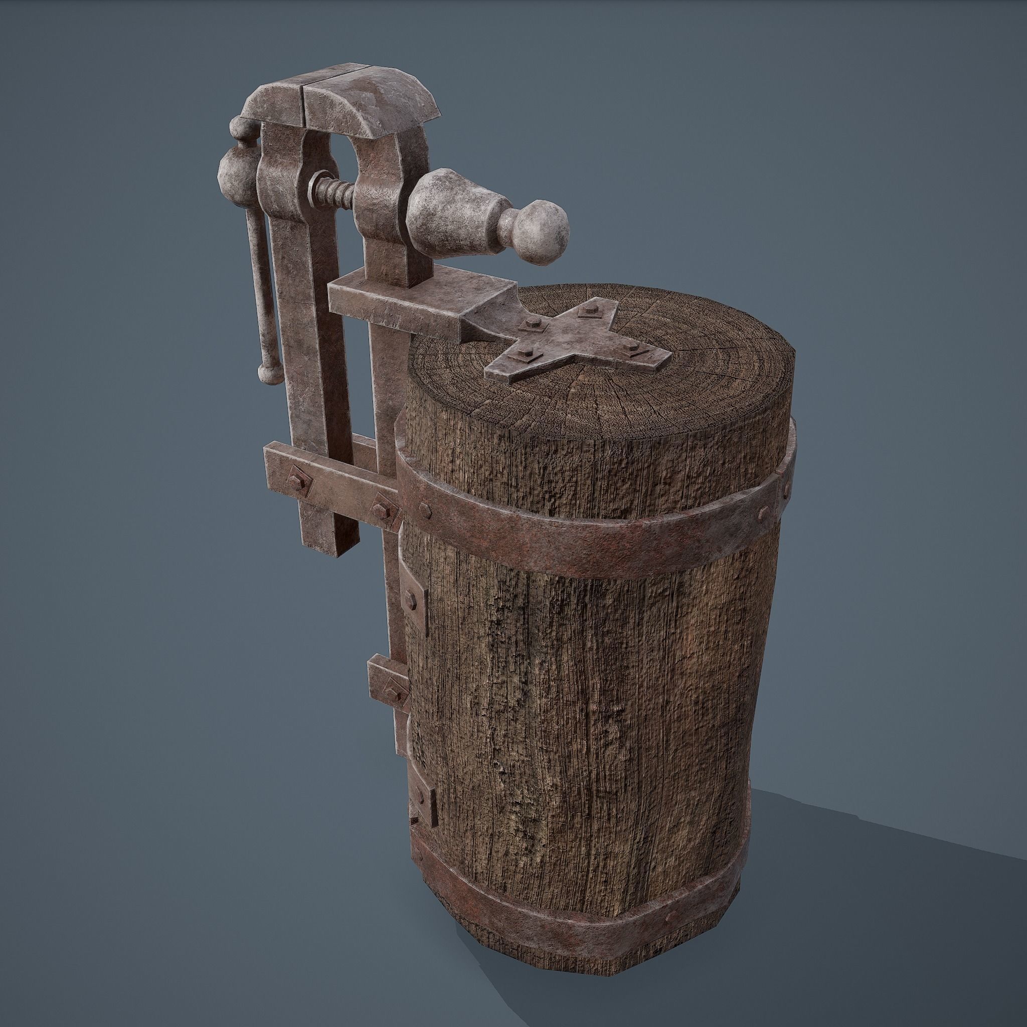 Medieval Blacksmith Vise  Free low-poly 3D model_15