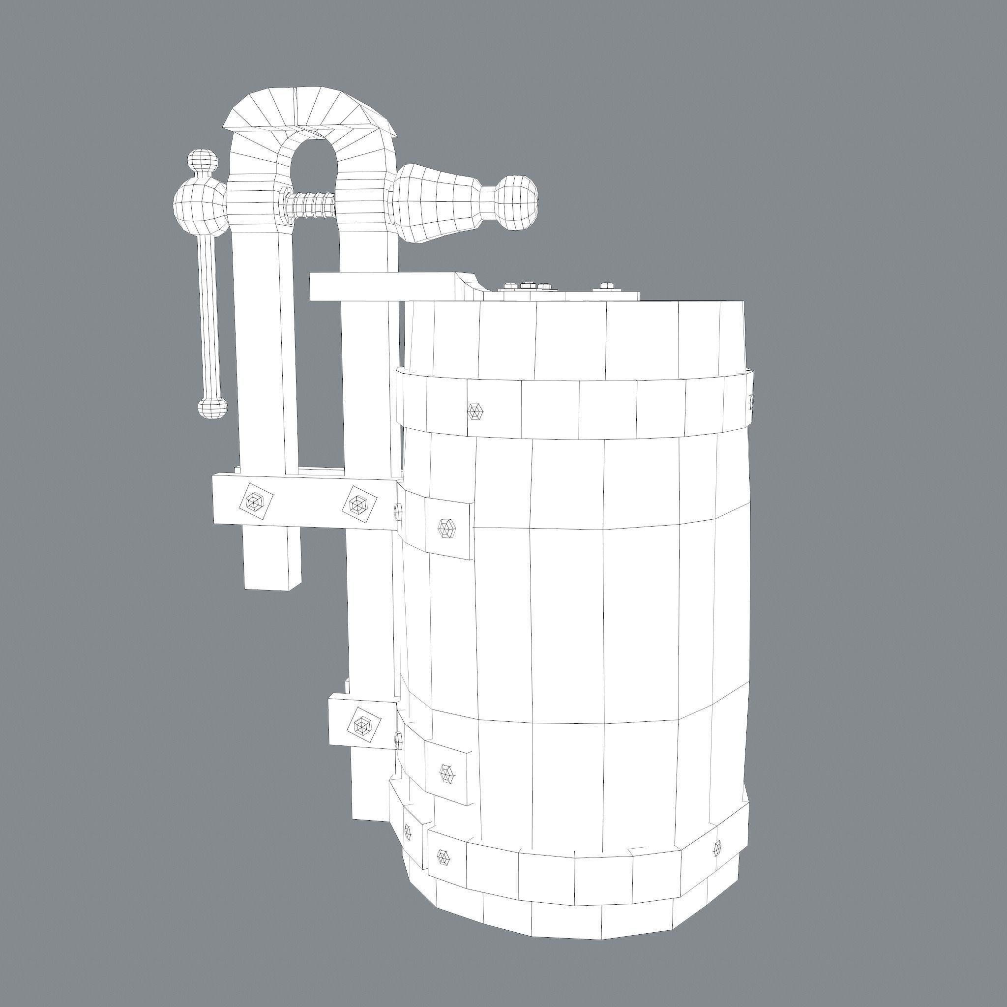 Medieval Blacksmith Vise  Free low-poly 3D model_28