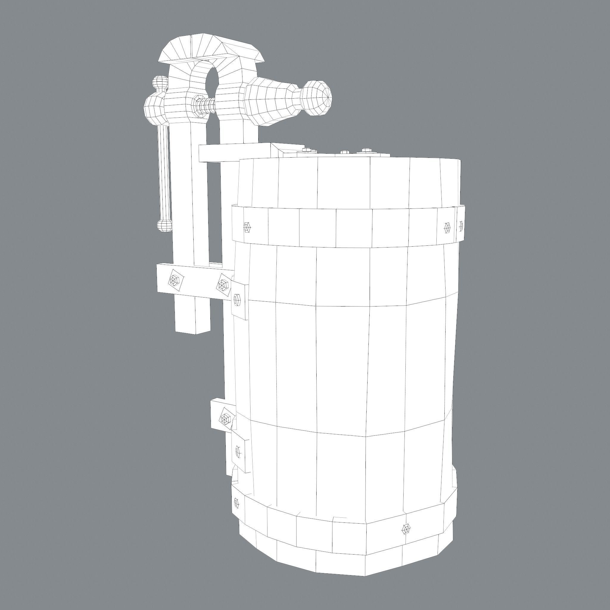 Medieval Blacksmith Vise  Free low-poly 3D model_40