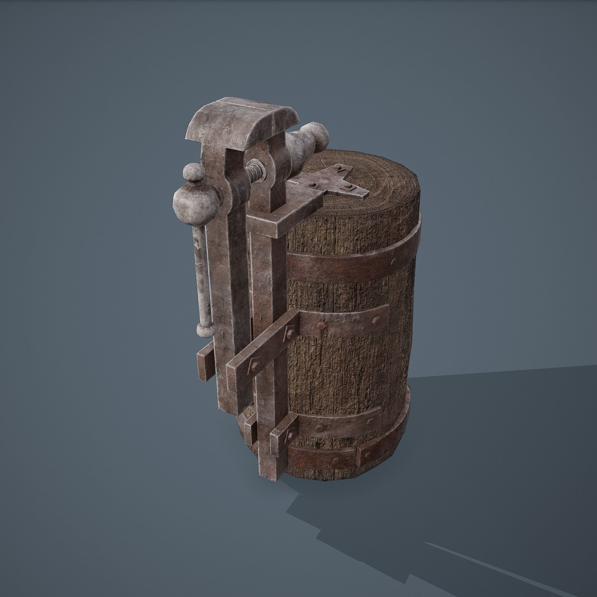 Medieval Blacksmith Vise  Free low-poly 3D model_3