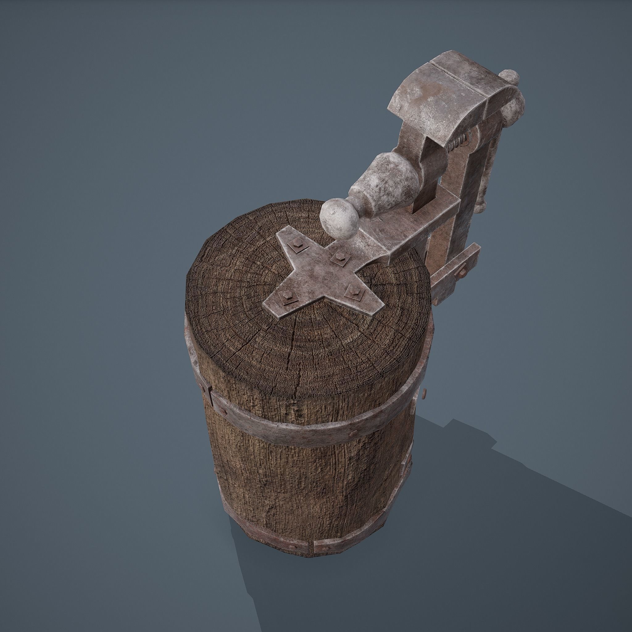 Medieval Blacksmith Vise  Free low-poly 3D model_18