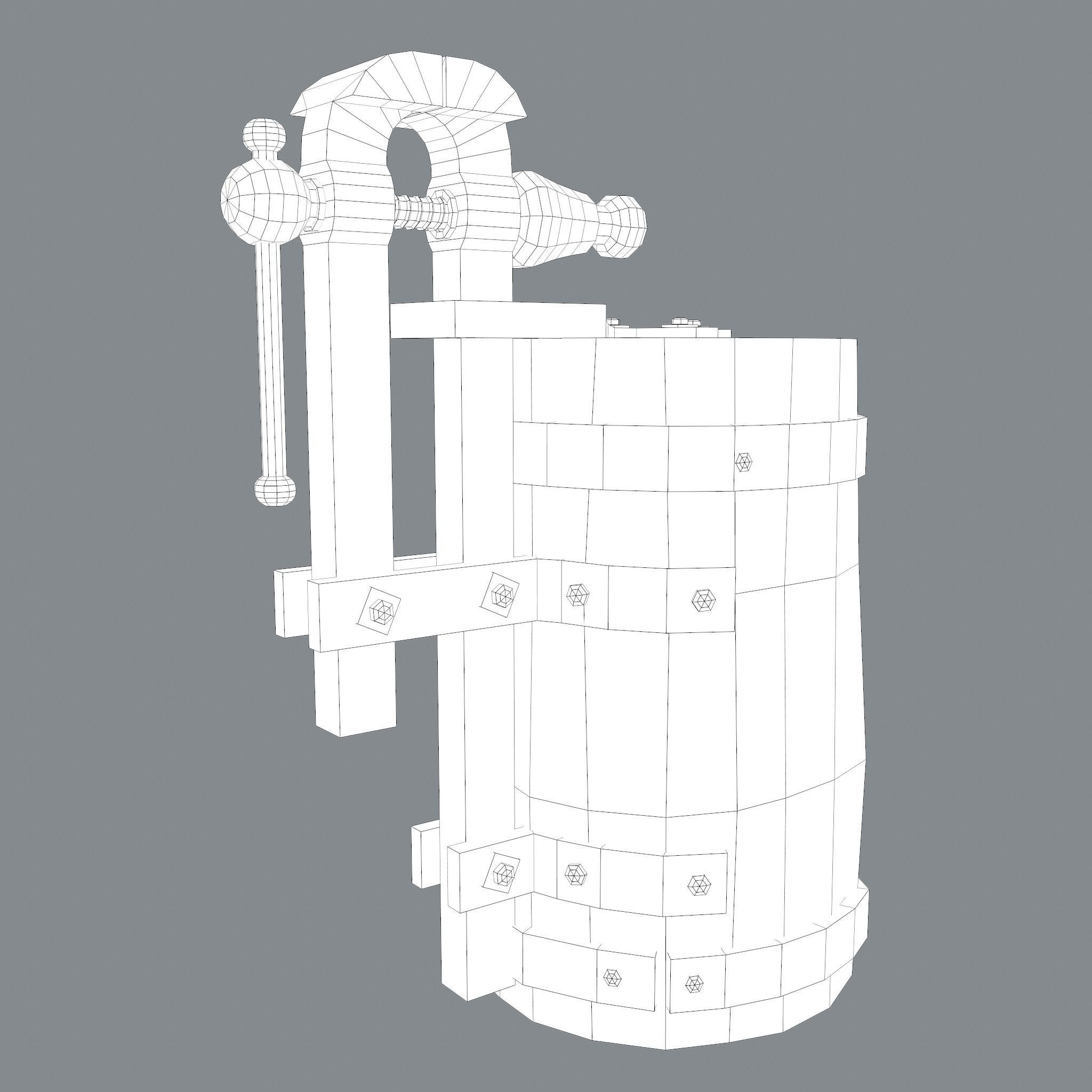 Medieval Blacksmith Vise  Free low-poly 3D model_27