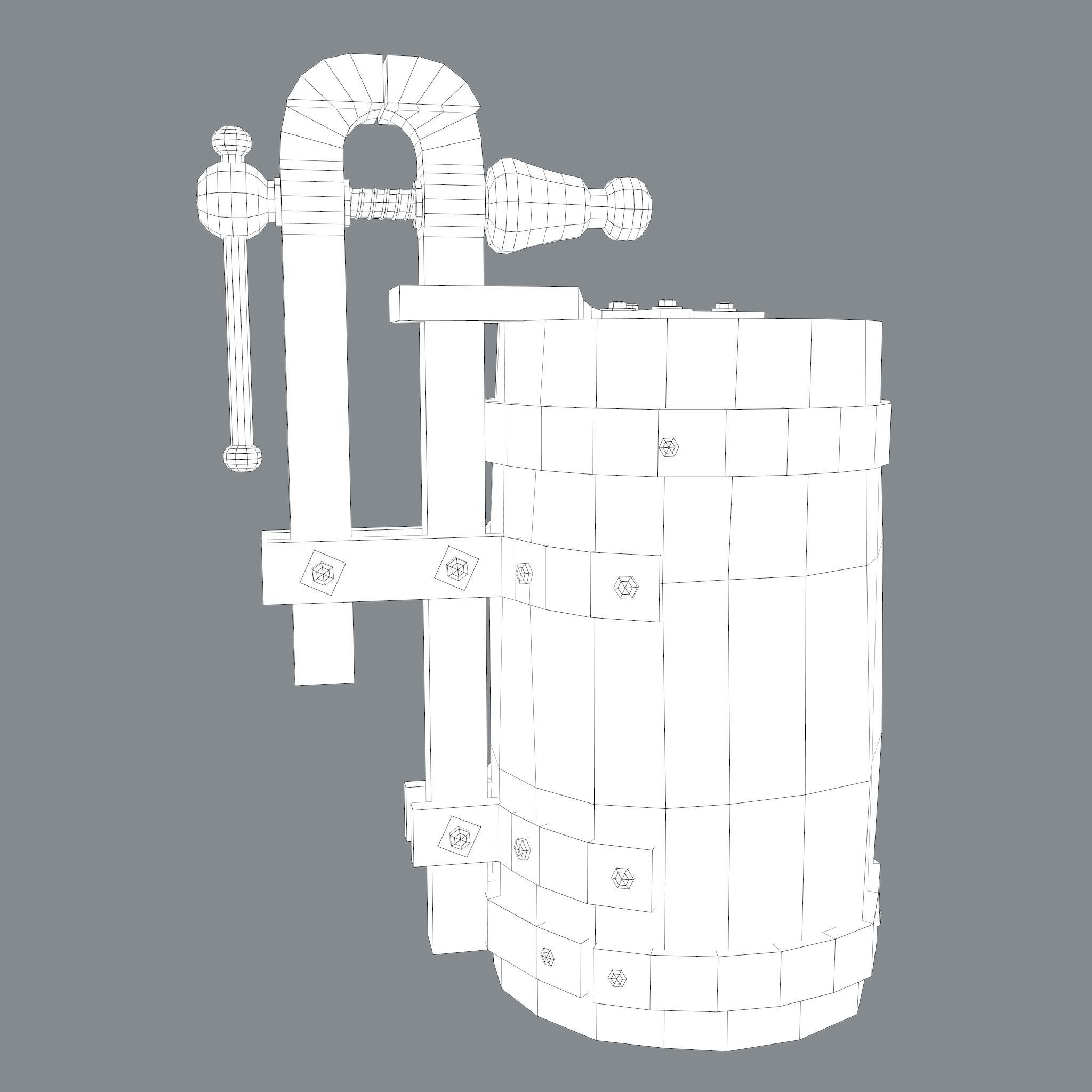 Medieval Blacksmith Vise  Free low-poly 3D model_36