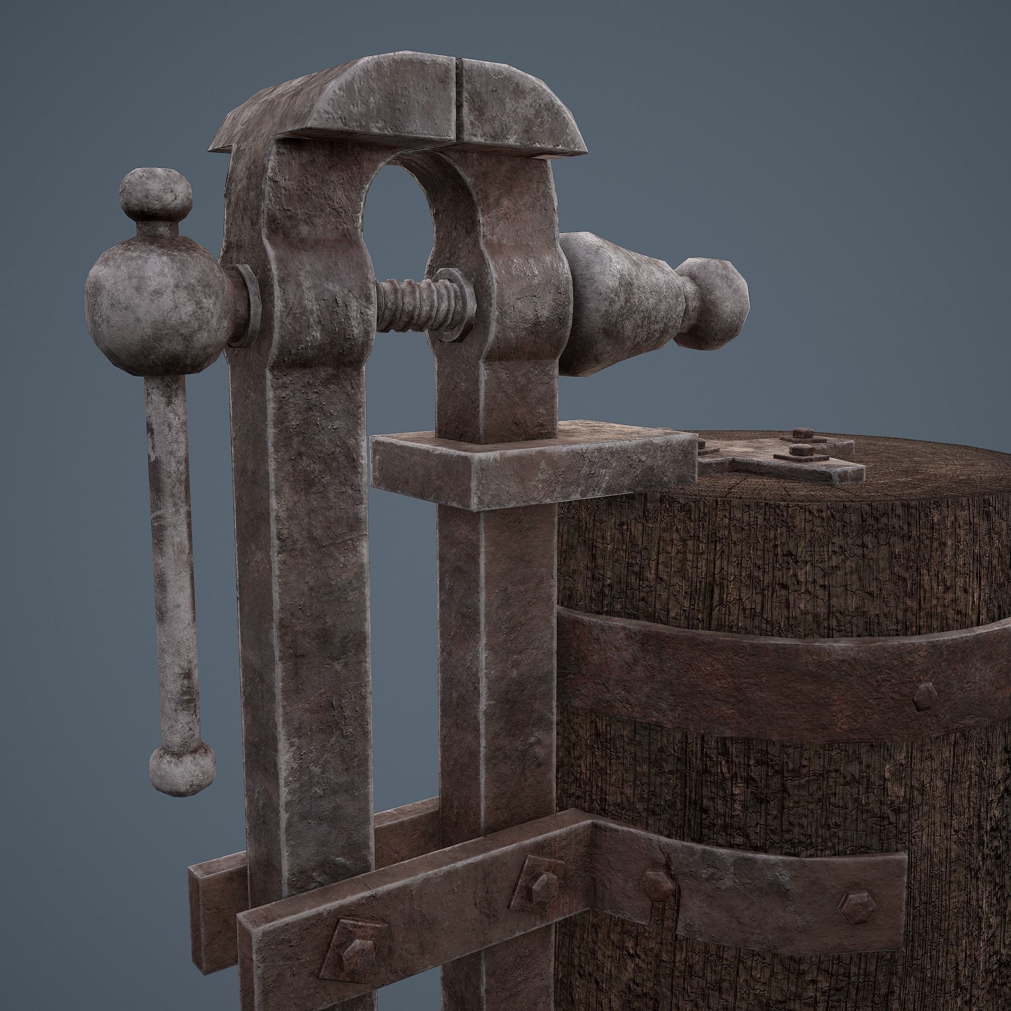 Medieval Blacksmith Vise  Free low-poly 3D model_8
