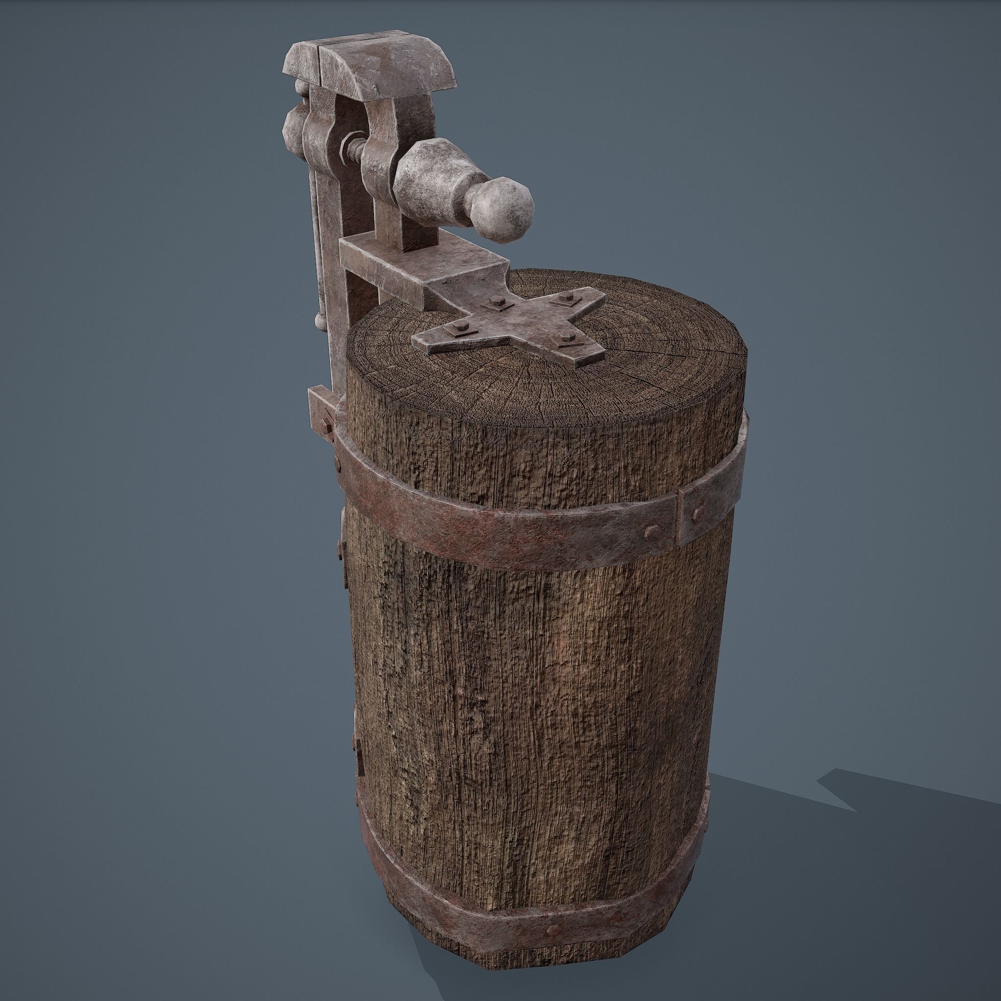 Medieval Blacksmith Vise  Free low-poly 3D model_16