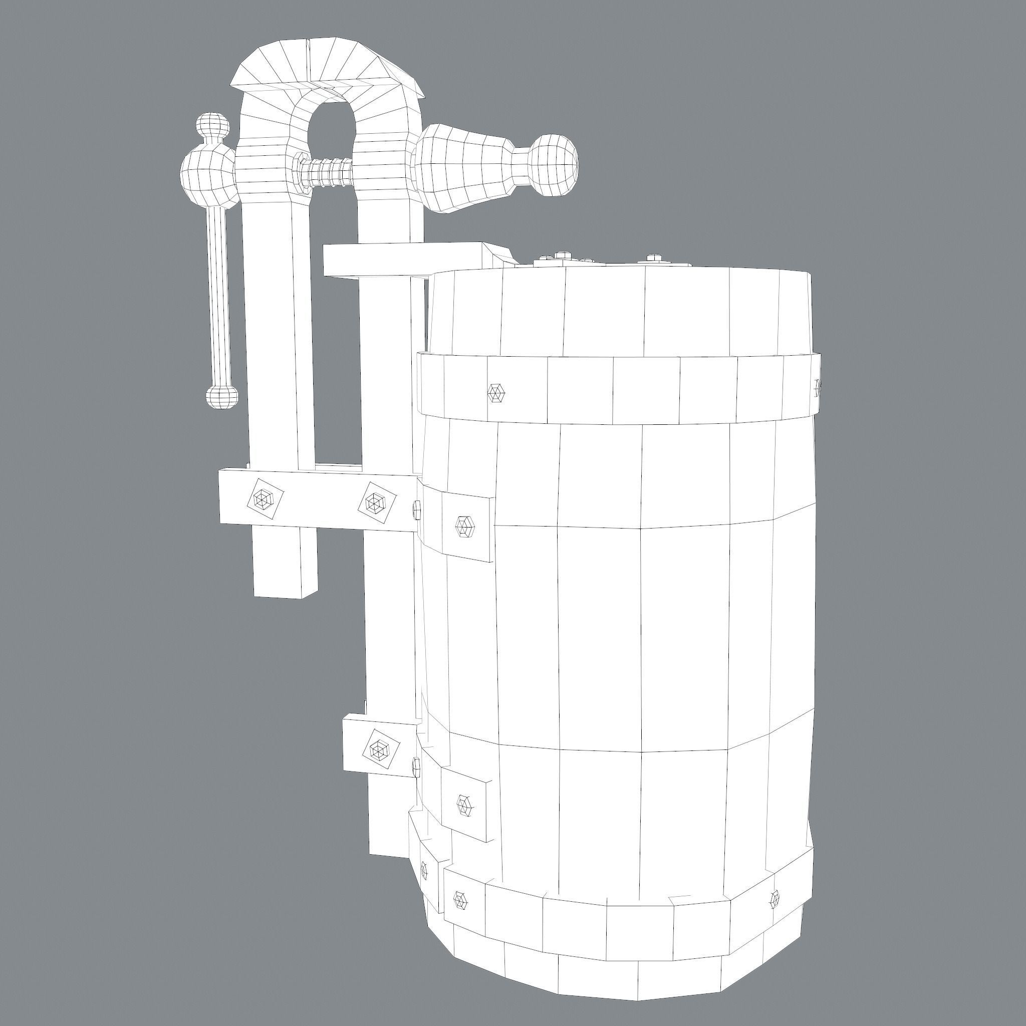 Medieval Blacksmith Vise  Free low-poly 3D model_29