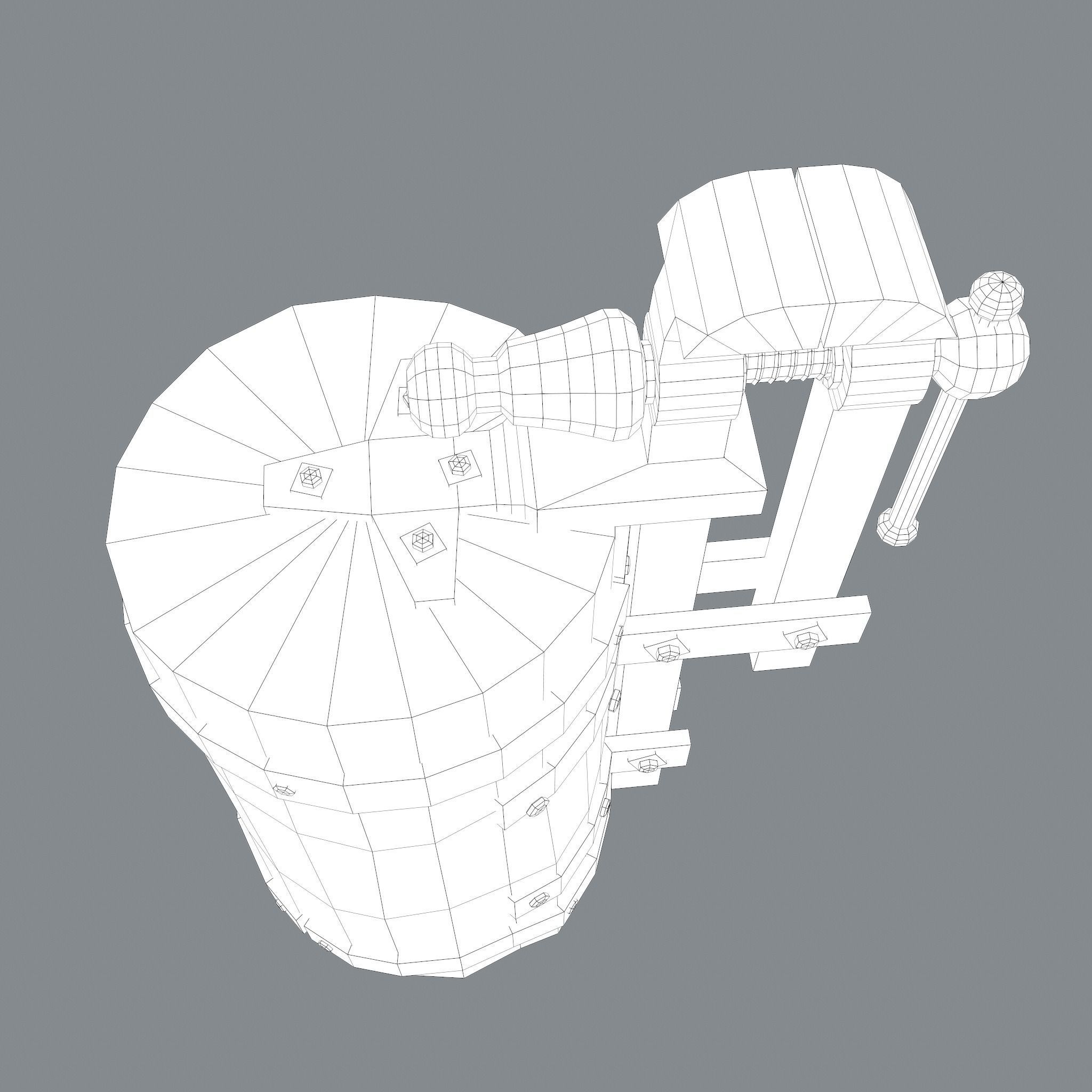 Medieval Blacksmith Vise  Free low-poly 3D model_42