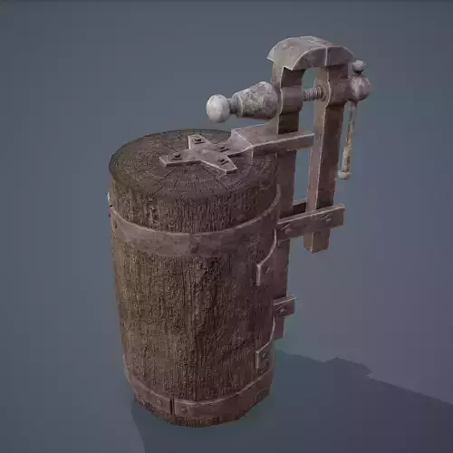 Medieval Blacksmith Vise  Free low-poly 3D model