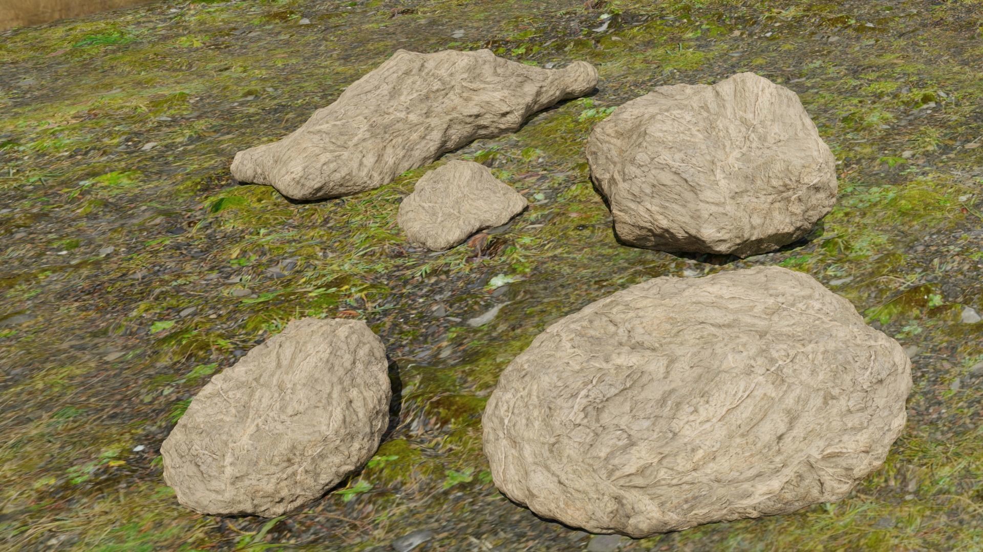 Rock Pack 01 Free 3D model_2