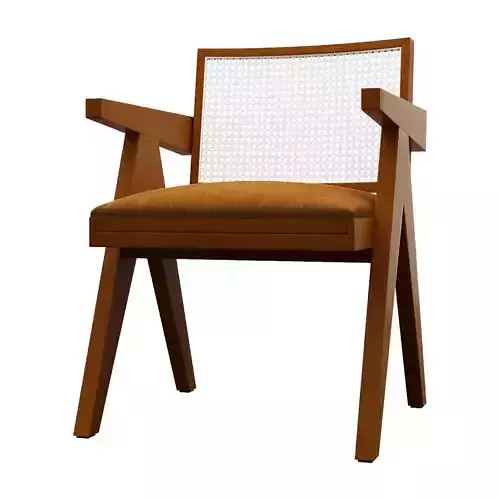 Pierre jeanneret teak conference chair floating back easy chairs