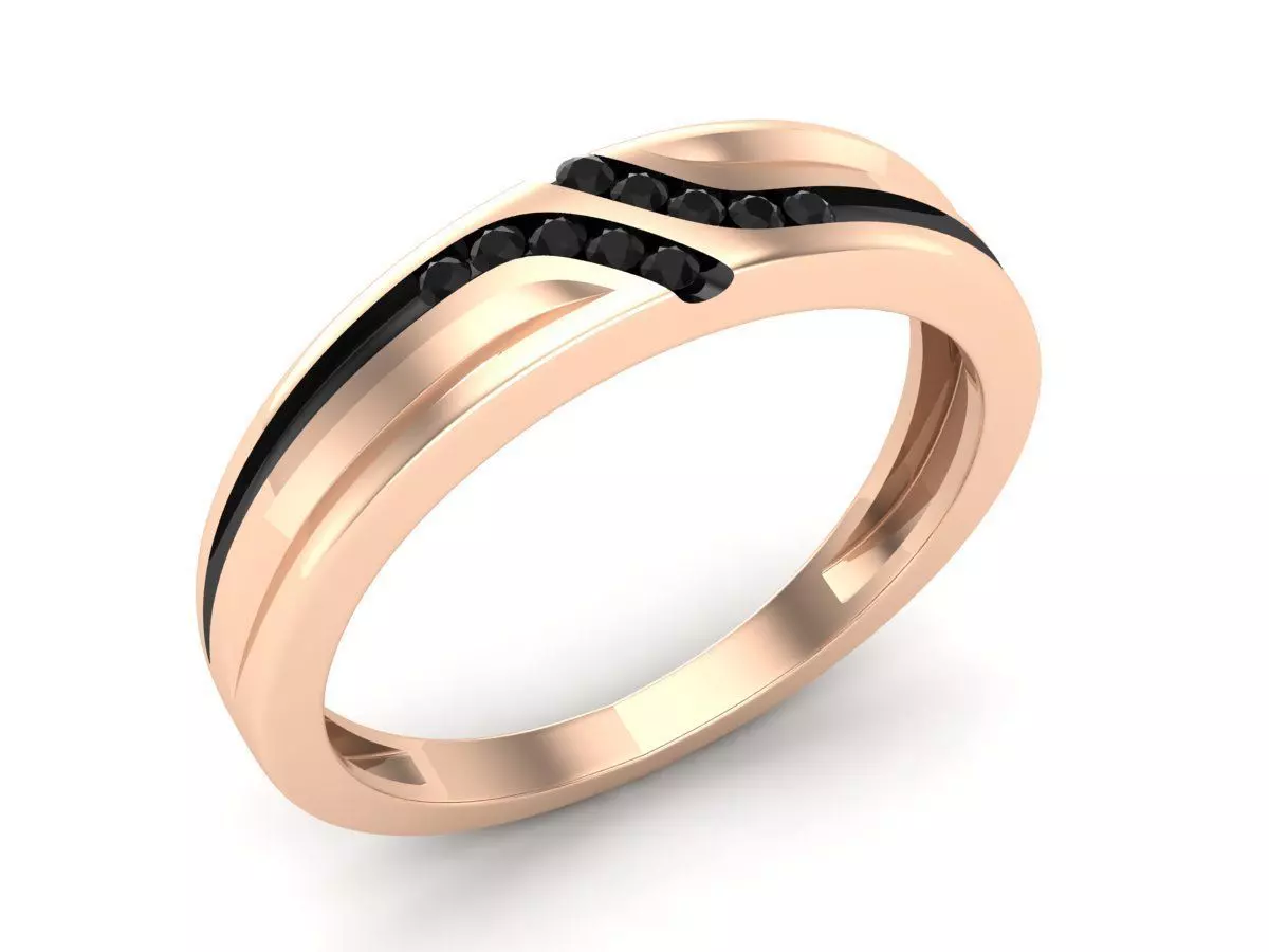 Diamond ring for man 3D print model