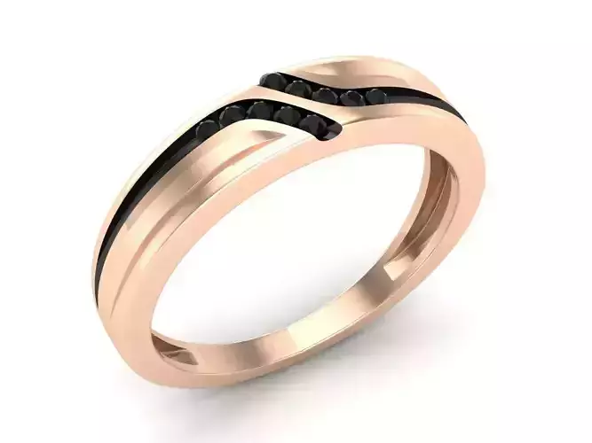 Diamond ring for man 3D print model