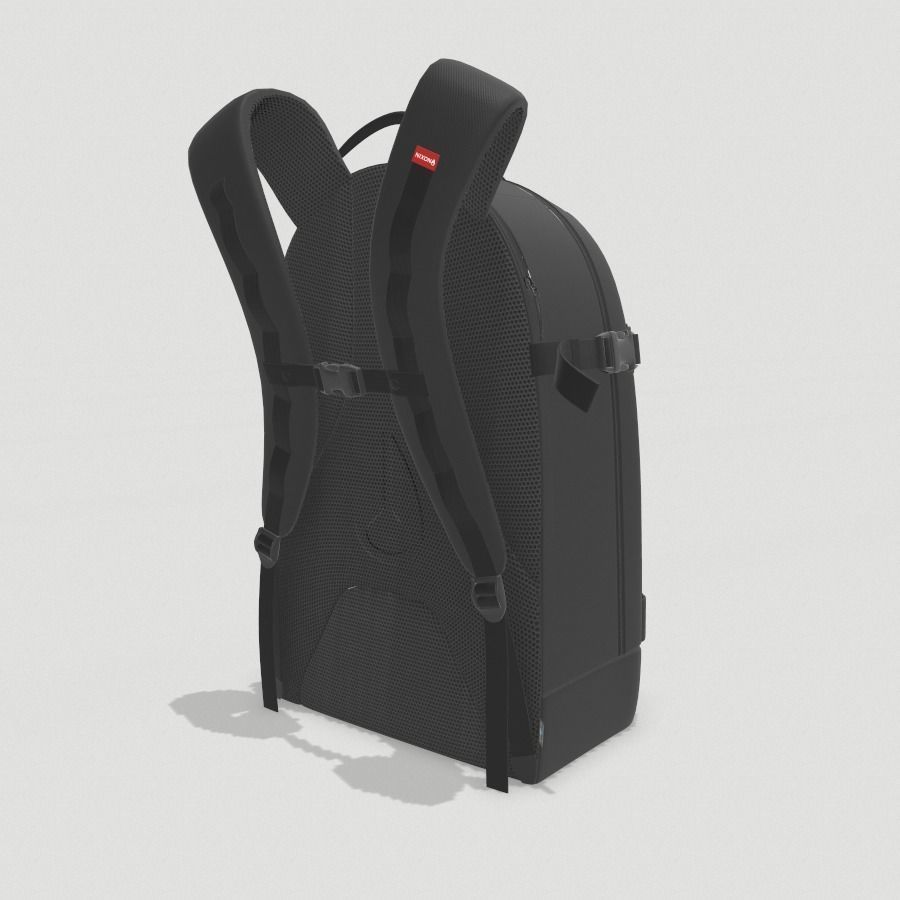 Black Backpack Low-poly 3D model_2