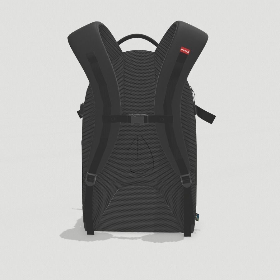 Black Backpack Low-poly 3D model_3