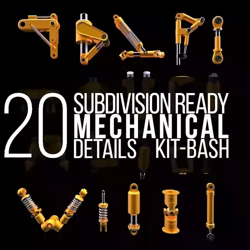 Subdivision-Ready Mechanical Details Kit-Bash