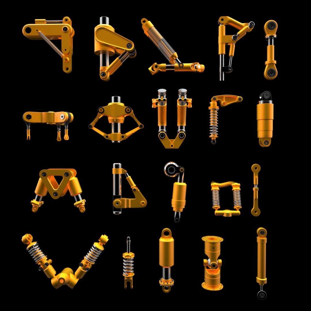 Subdivision-Ready Mechanical Details Kit-Bash 3D model_1