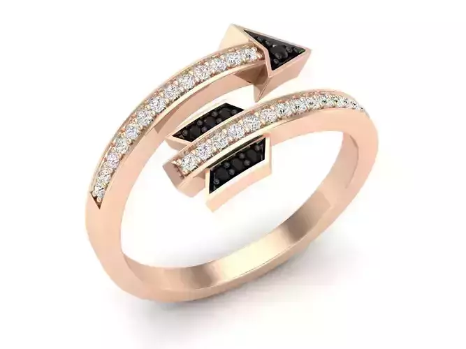 Arrows shape Diamond Ring for woman 3D print model