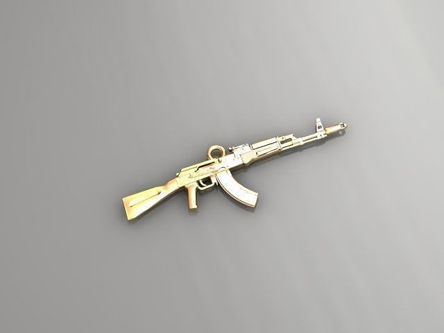 gun pendant ak 47 3D print model