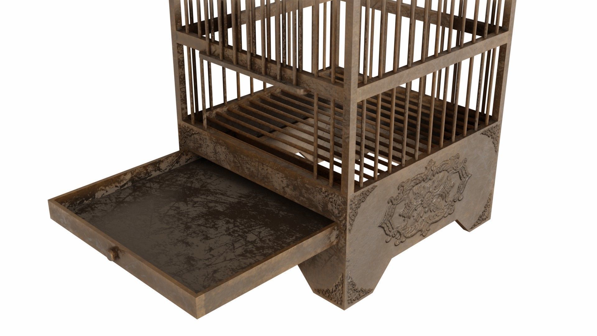 Old bird-cage 3D model_7