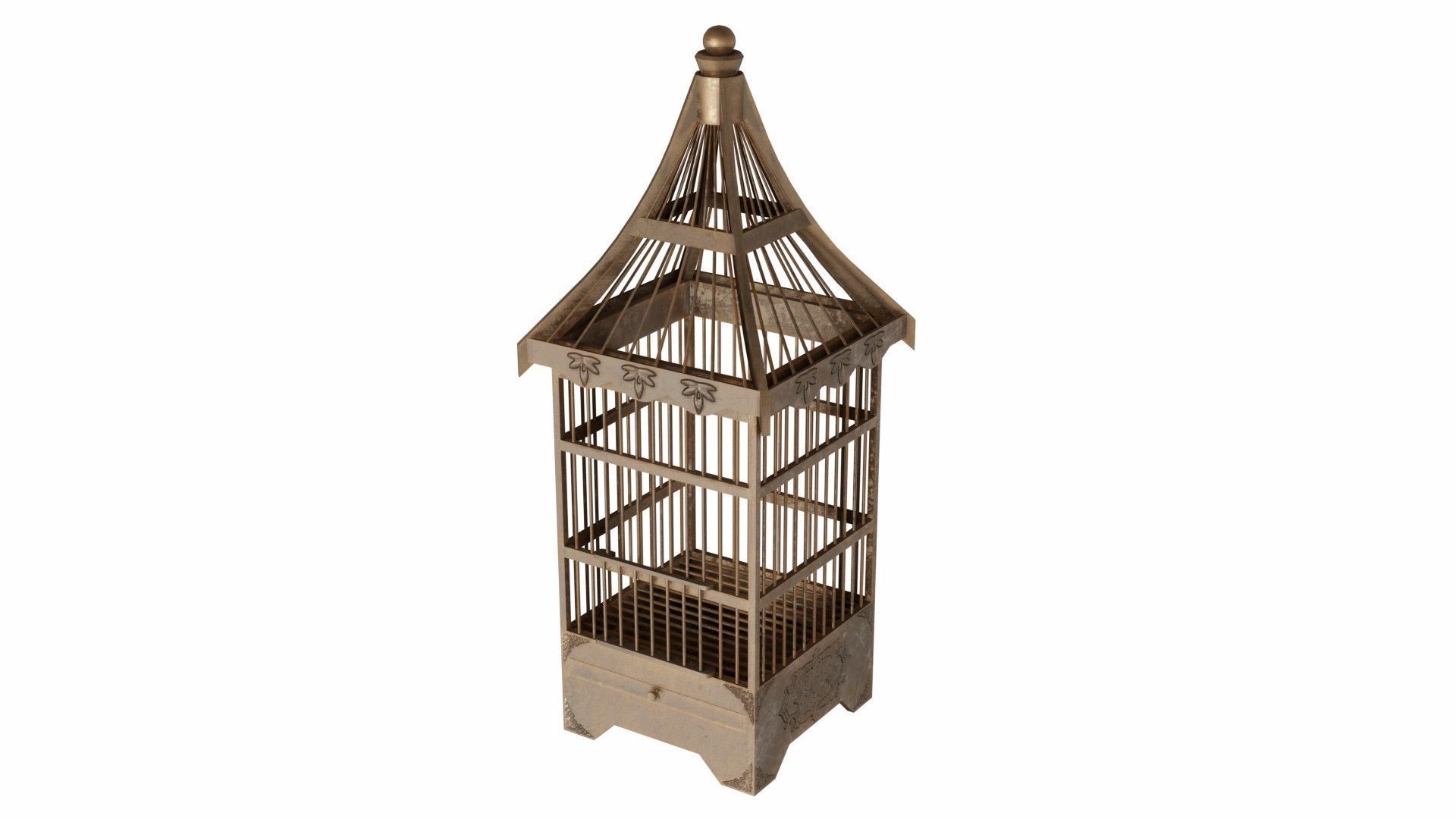 Old bird-cage 3D model_1