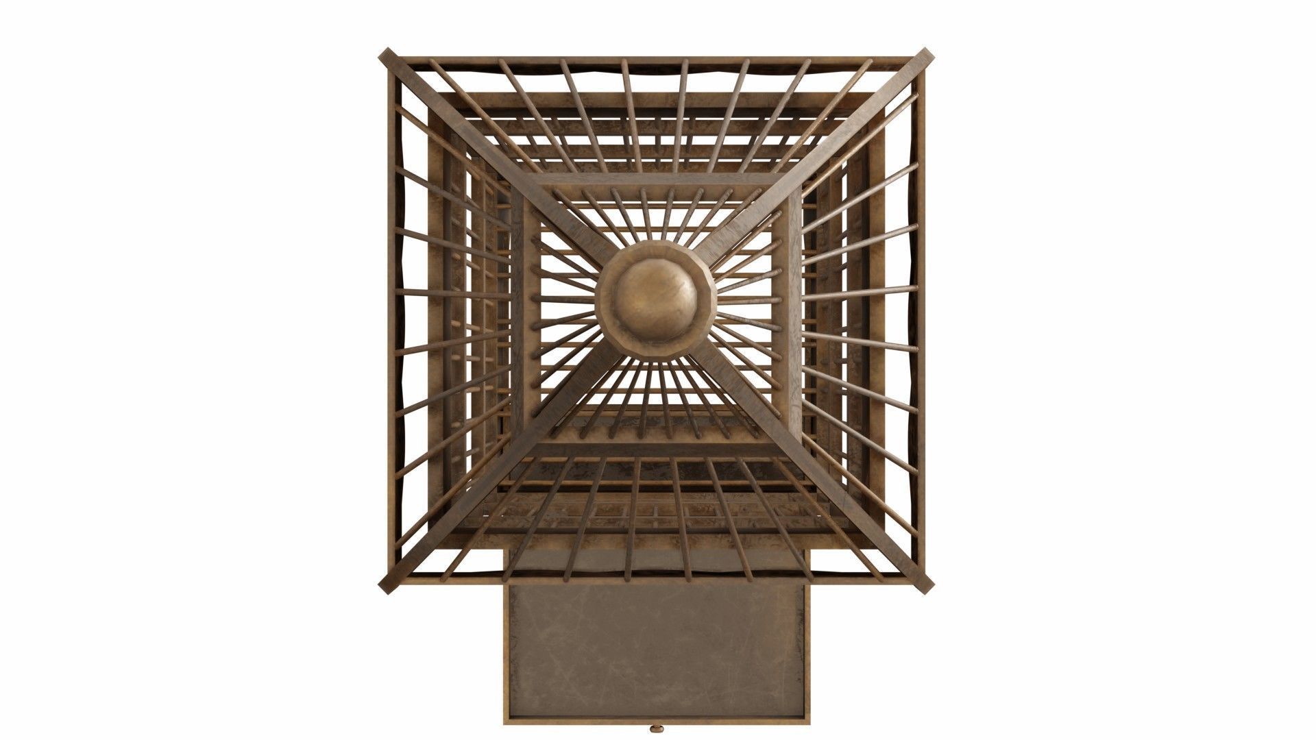 Old bird-cage 3D model_9
