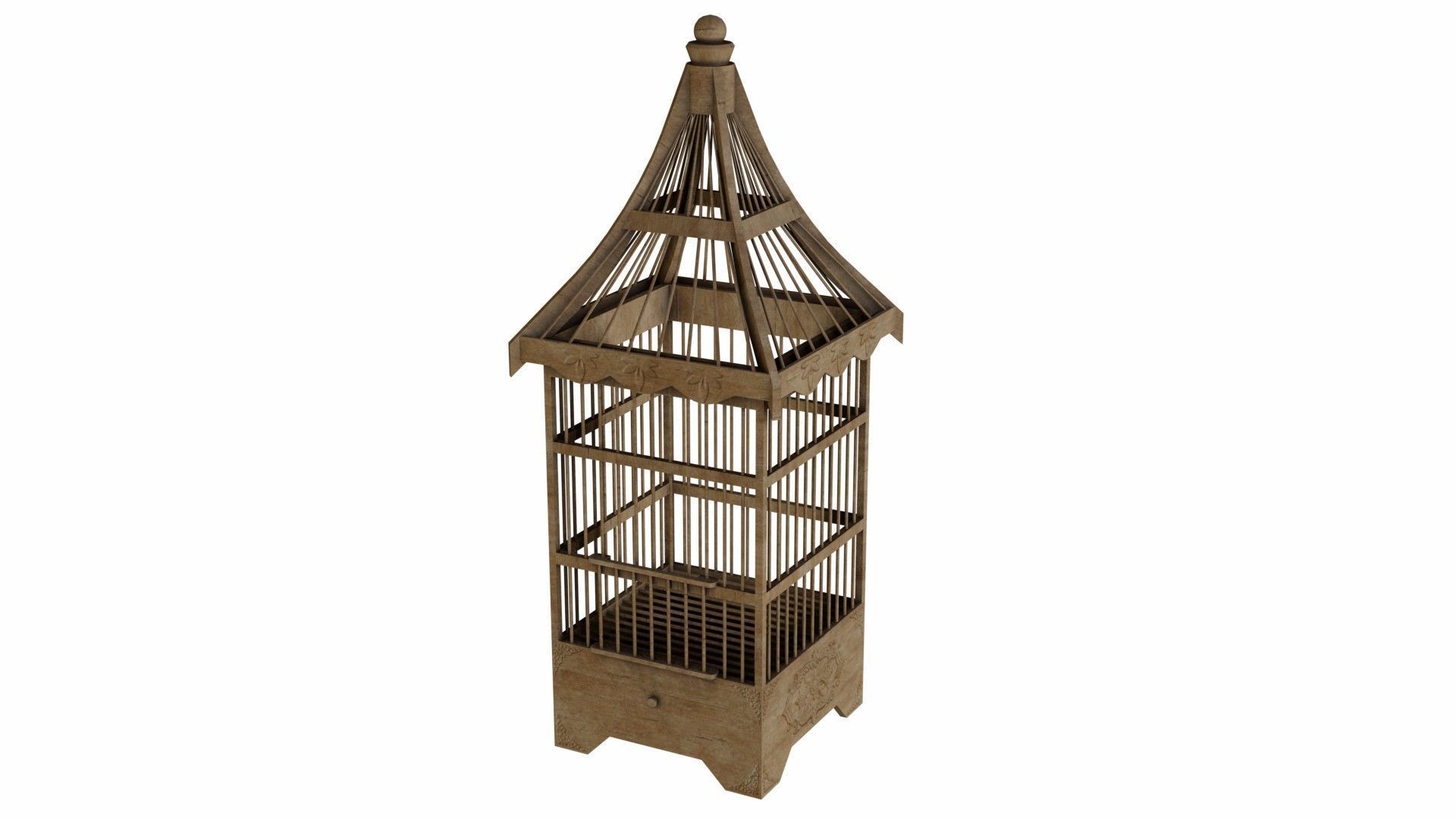 Old bird-cage 3D model_12