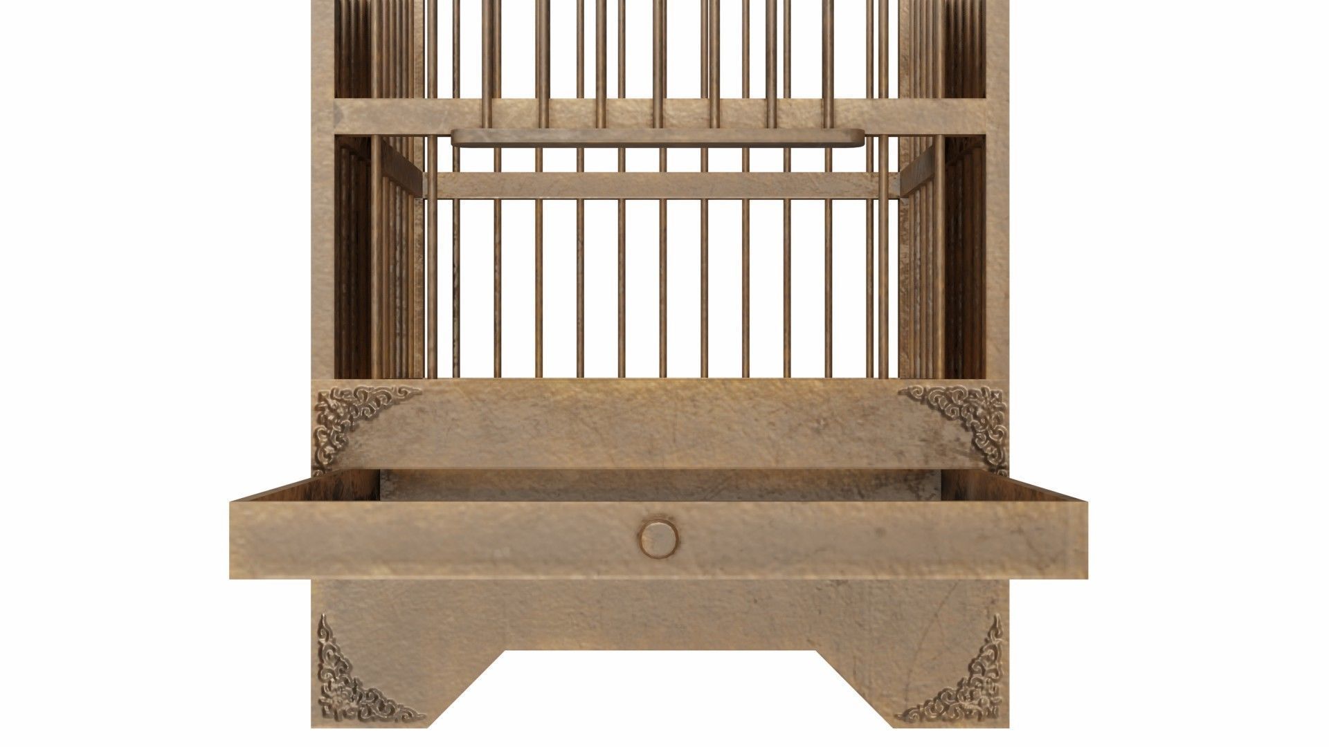 Old bird-cage 3D model_6