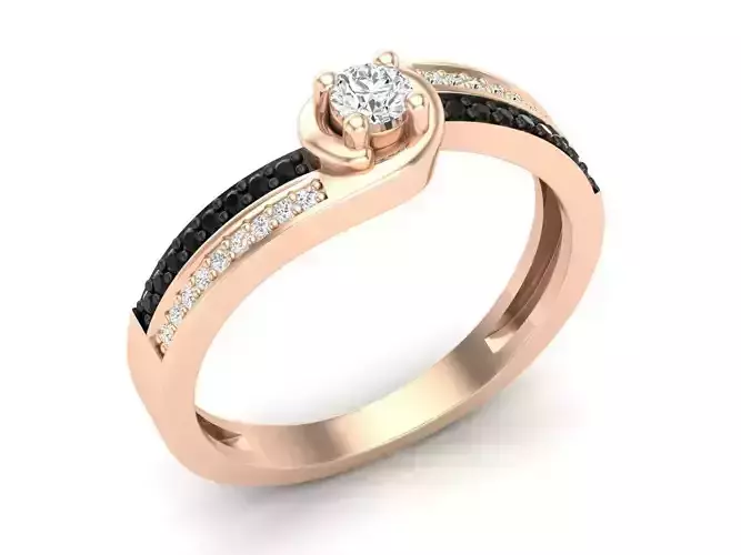 Diamond ring for woman 3D print model
