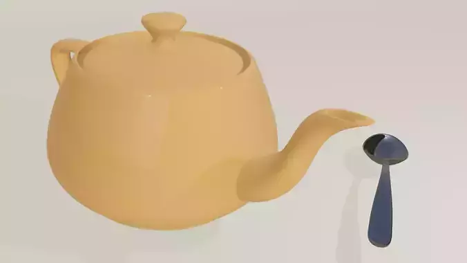 Tea Pot and Spoon