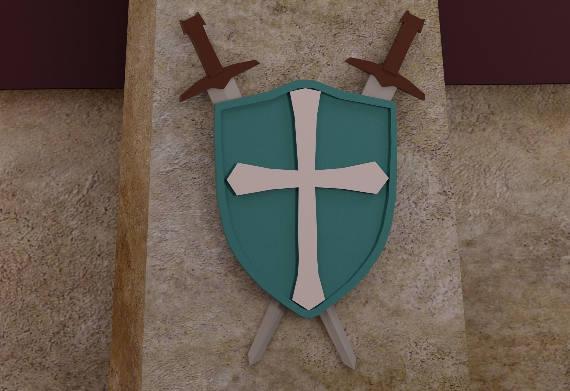 Low Poly Tavern Medieval Low-poly 3D model_7