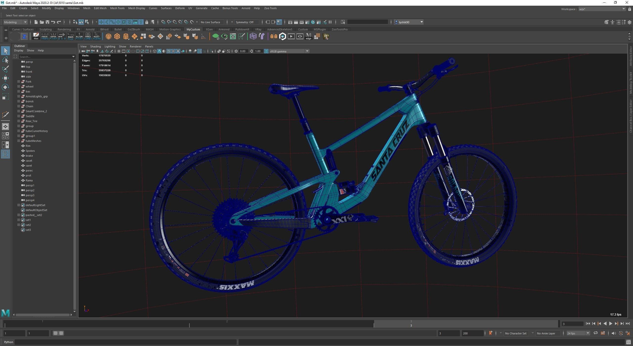 Santa cruz 5010 Mountain Bike mtb 3D model 3D model_5