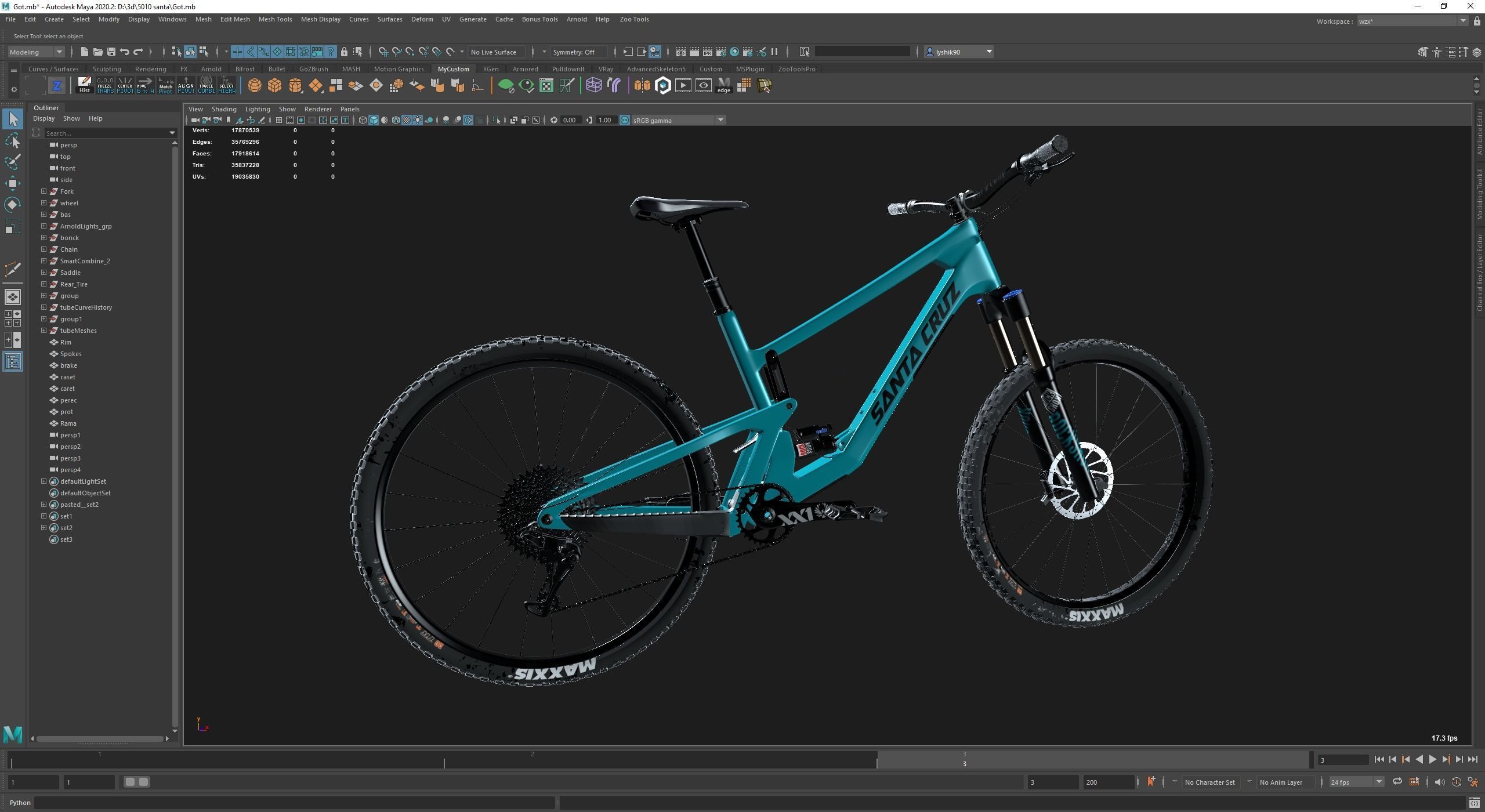 Santa cruz 5010 Mountain Bike mtb 3D model 3D model_6