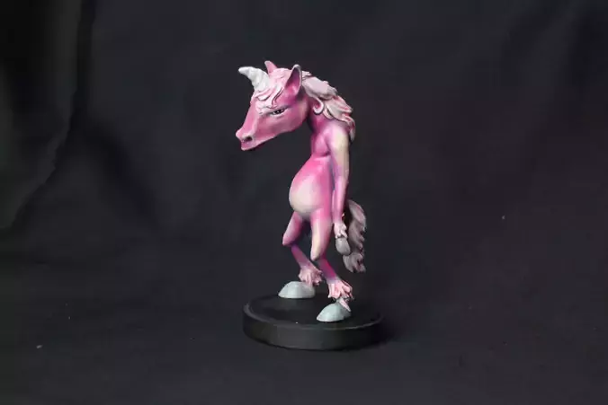 SLOPPY UNICORN GRUMPY CUTE FUNNY SCULPTURE