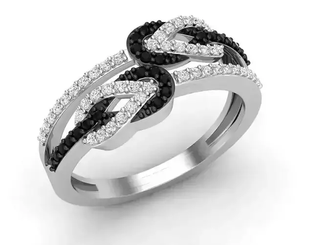 Infinity Crossover Swirl Wedding Anniversary Band Ring  3D print model