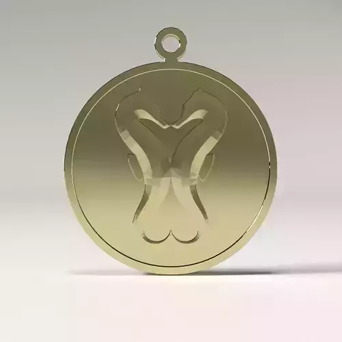 Pendant with kissing seahorses