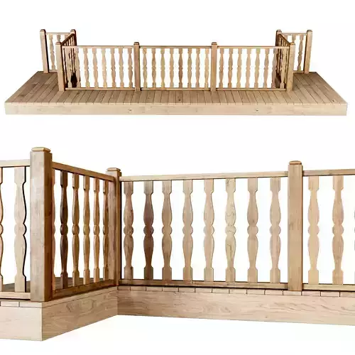Wooden stair fencing D01 
