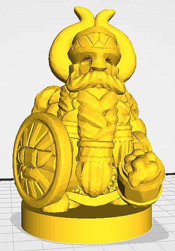 Using golden elf holding axe Free 3D model