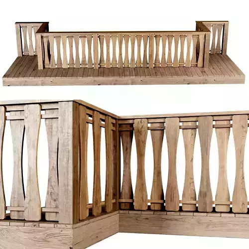 Wooden stair fencing F02 