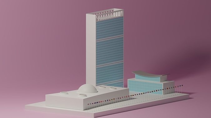 United Nations Headquarter  NYC 3D model