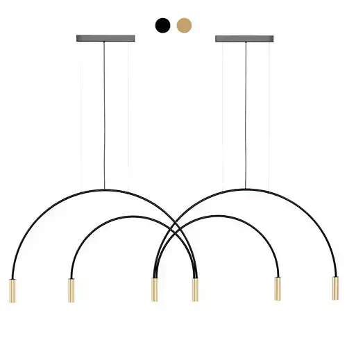 Estiluz Volta Triple Pendant Light  3D model