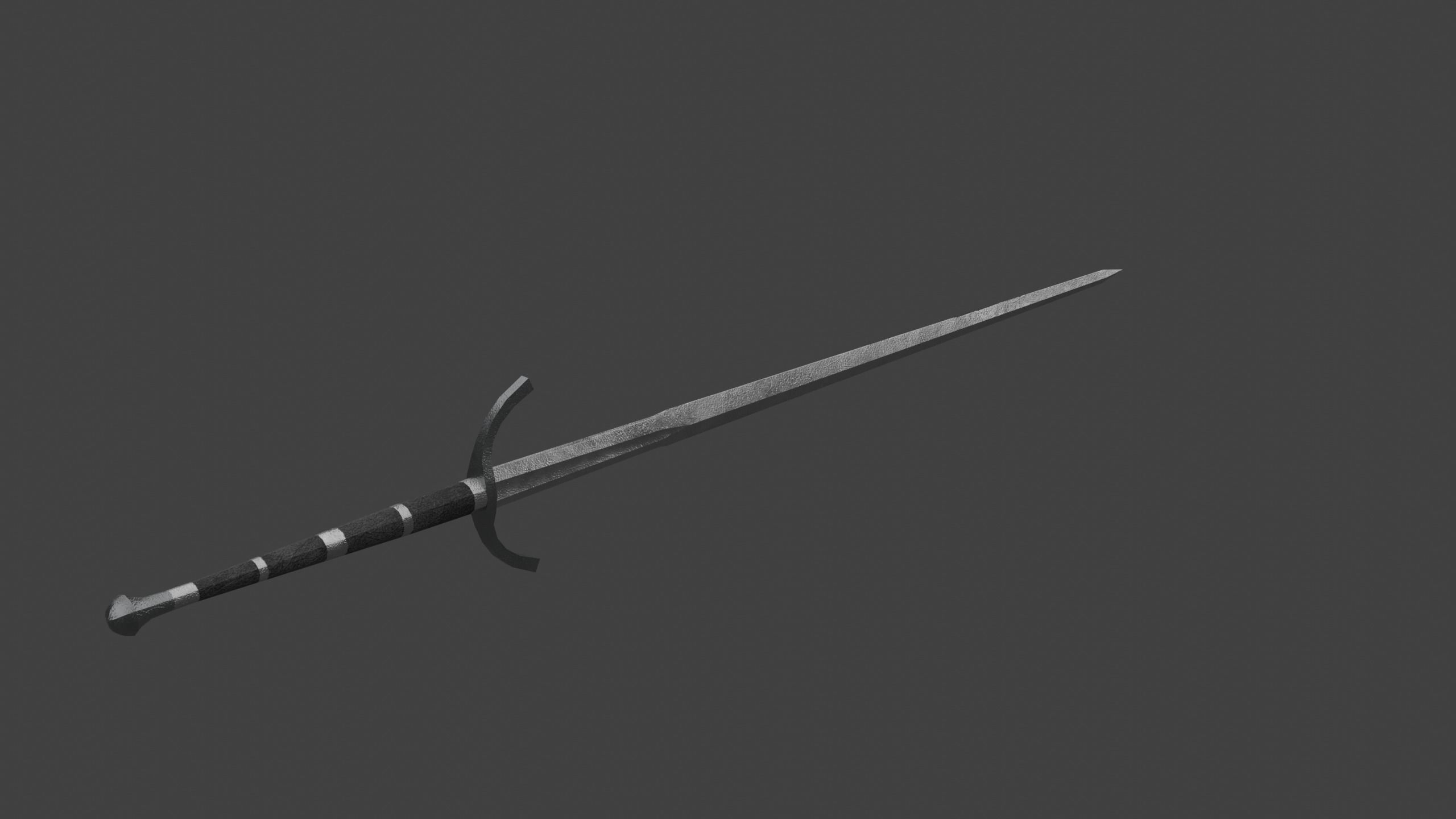 Two-Handed Danish Sword Low-poly 3D model_5