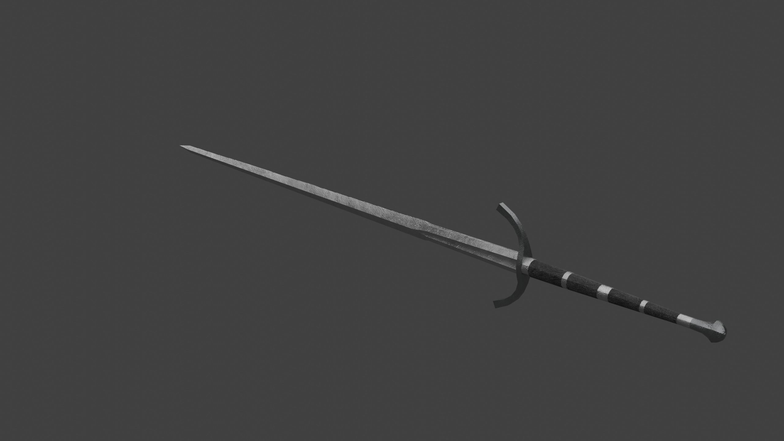 Two-Handed Danish Sword Low-poly 3D model_4