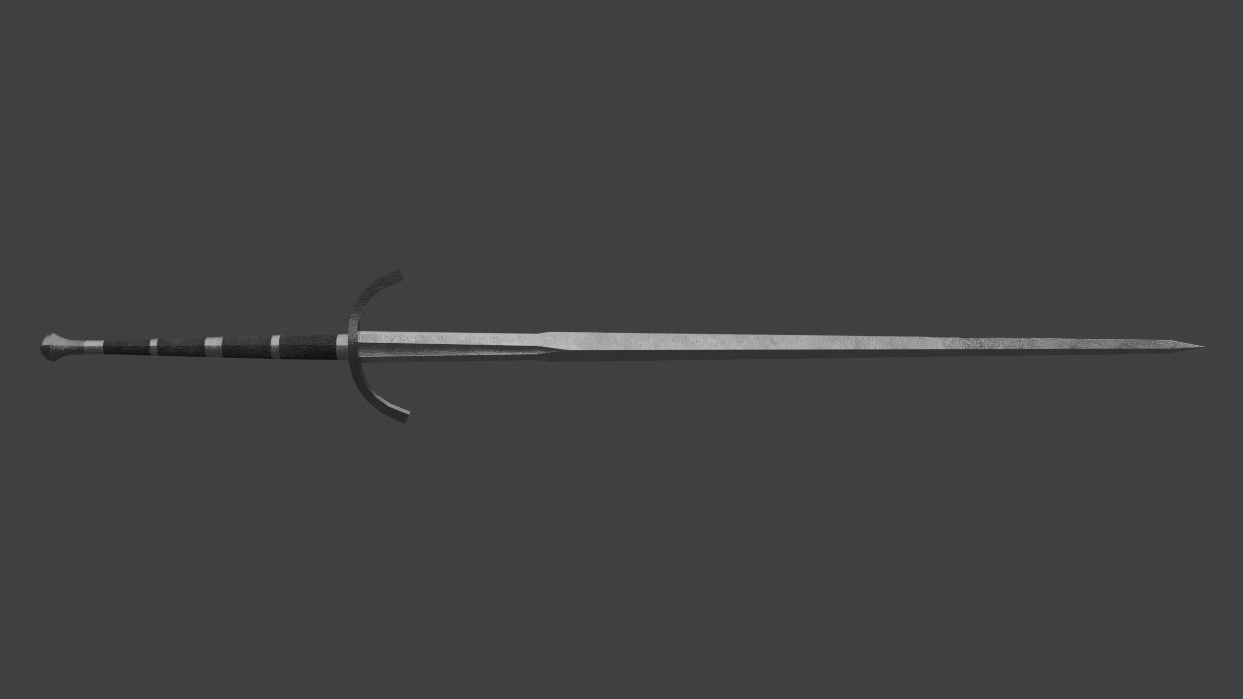 Two-Handed Danish Sword Low-poly 3D model_2
